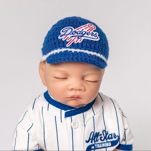 dodgers baby beanie